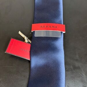 Alfani‎ Navy Blue Necktie - Solid Color, Classic Style, Men's One Size